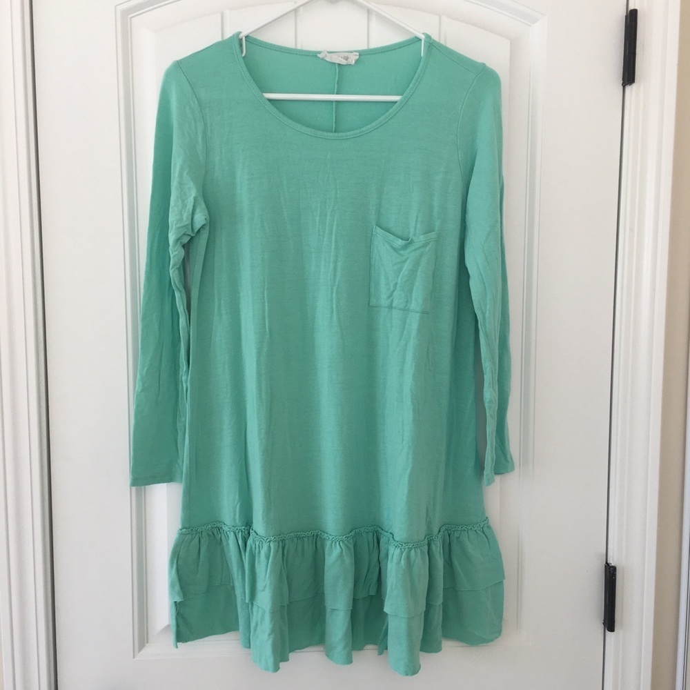 Peach Love Mint Long Sleeve Top Size Medium